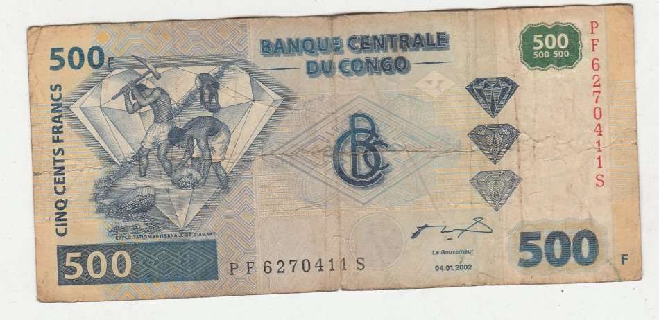 CONGO 500 FRANCS 2002