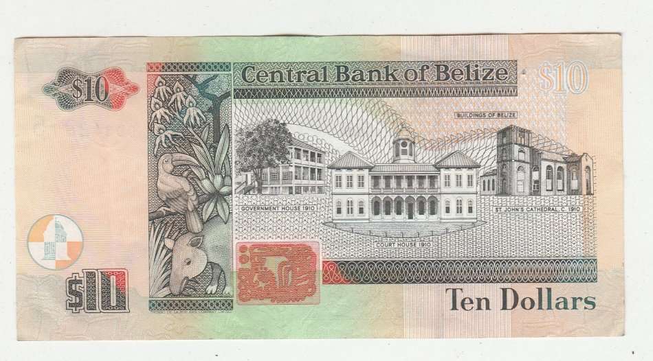 BELIZE10$  2005  GOVERNMENT HOUSE 1910 FV=R88.5 HIGH GRADE