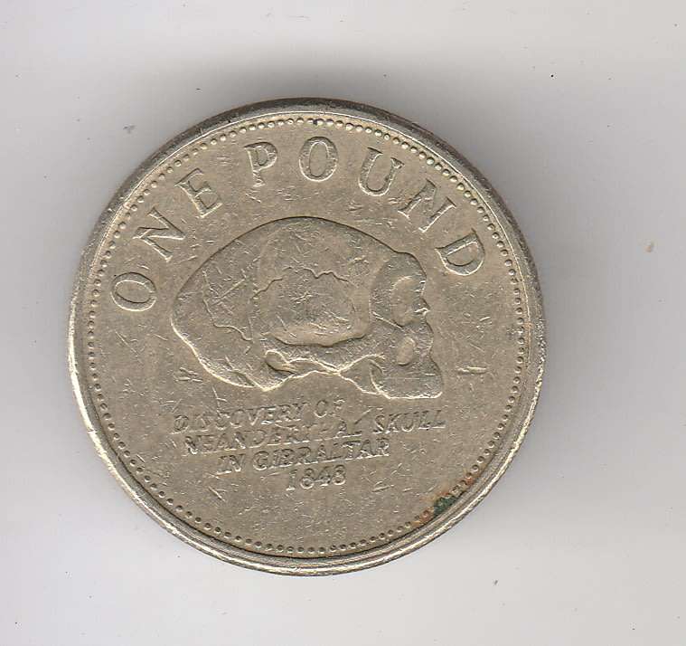 GIBRALTAR POUND NEANDERTHALSKULL 2010