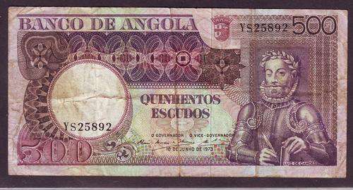 ANGOLA 500 ESCUDOS 10TH JUNE 1973