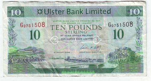 IRELAND 10 POUNDS STERLING - ULSTER BANK