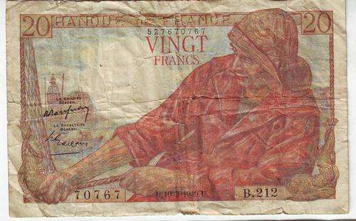 FRANCE 20 FRANCS 1949