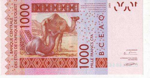 WEST AFRICA 1000 FRANCS A 2003 - CAMELS