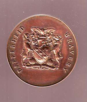 RARE BRAVERY 9CT GOLD MEDAL - ISSAC DIBETSO - 4TH JUNE 1970