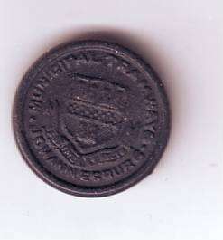 MUNICIPALITY OF JOHANNESBURG TRAMWAYS 1 1/2 PENNY TOKEN