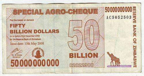 ZIMBAWE 50 000 000 SPECIAL AGRO CHEQUE 15TH MAY 2008