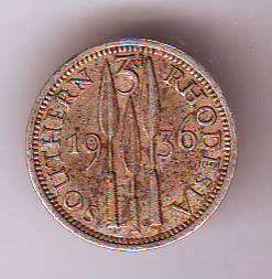 SOUTHERN RHODESIA THREE PENCE 1936
