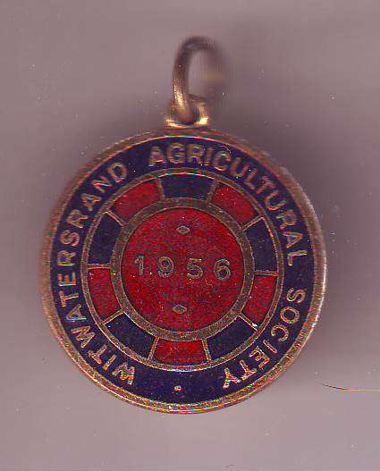 WITWATERSRAND AGRICULTURAL SOCIETY 1956 NO.4551 MAPPIN & WEBB MEDAL
