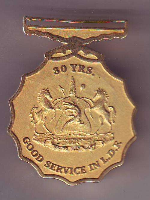 LESOTHO 30 YEARS GOOD SERVICE MEDAL