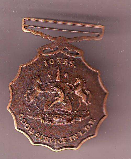LESOTHO 10 YEARS GOOD SERVICE MEDAL