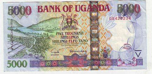UGANDA 5000 SHILLINGS 2005 - KAAWA FERRY