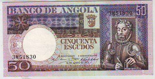 ANGOLA 5O ESCUDOS 10 JUNE 1973