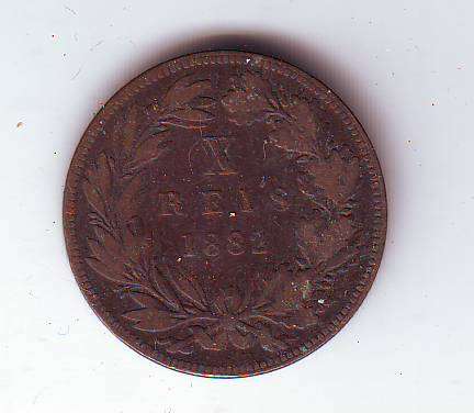 PORTUGAL 10 REIS 1882