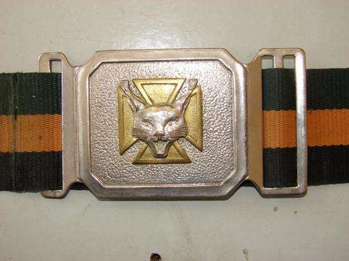 7 S.A.I. BUCKLE WITH PIECE OF BELT FOR DISPLAY - THE FAMOUS ROOIKAT