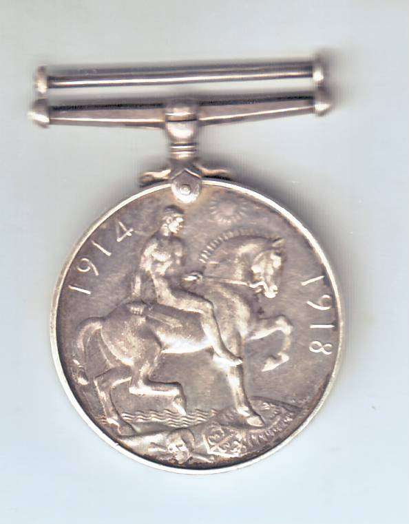 THE BRITISH WAR MEDAL WW I - TRAINING CAPTAIN F.E. WATERMEYER