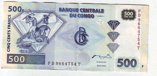 CONGO 500 FRANCS 04.01.2002 F - DIAMOND EXPLORATION IN ETROITE VALLEY