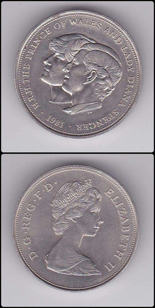 THE PRINCE OF WALES AND LADY DIANA SPENCER CROWN 1981