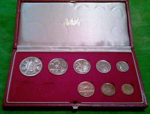1974 South African Proof Set in RED Box (No gold)