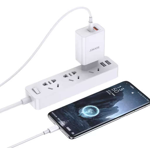 JOKADE Smart charger 25W adaptor (QC3.0) and included  Type-C to Type-C Cable