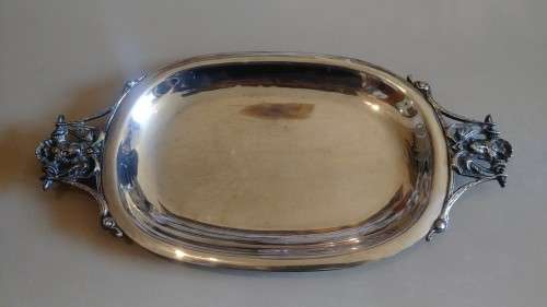 STUNNING Vintage Silver Plated Engraved Tray