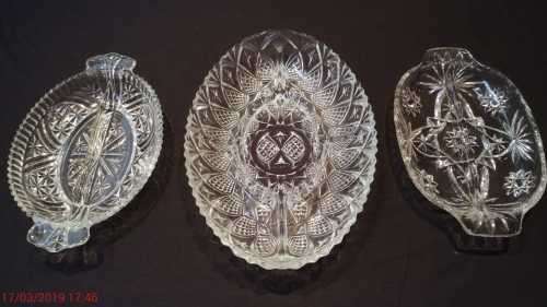Beautiful Set of 3 CUT GLASS BOWLS **Bid for all 3**
