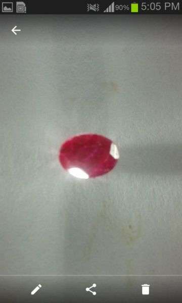 1.29ct NATURAL OVAL CUT RED RUBY ERV R10'525.00