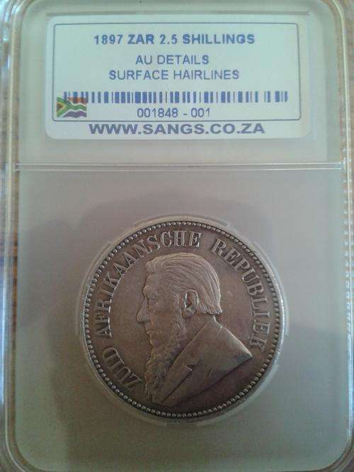 1897 *** 2.5S *** AU Details *** Great Coin!