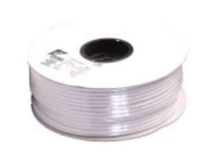 100m Roll RG6u Coaxial Cable (RF Cable) - 75 Ohm, 64 Braid - White