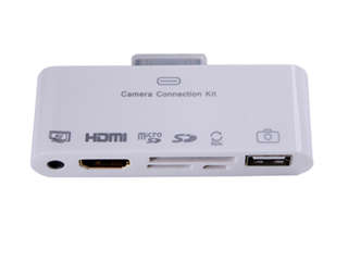 6-in-1 Ipad 1,2 & 3 HDMI & AV (Yellow RCA + Stereo Audio) Connection Kit - USB supports external HDD