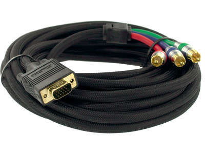 1.8 Meter VGA to 3-RCA component video cable (HD15/RGB to 3-RCA)