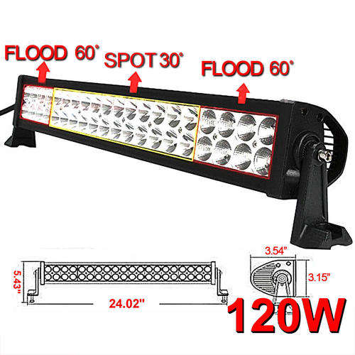 120W 22"/55cm LED Off Road Light Bar 12 Volt and Indicators for Boat, Car Jeep, Truck, 4x4, SUV, ATV