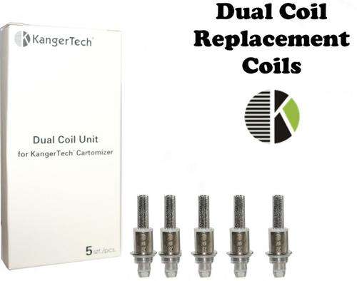 5 Pack Kangertech Upgraded Dual Coil (0.8ohm, 1.2ohm,1.5ohm)-1.5ohm