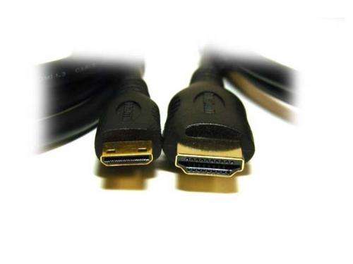 1 Meter Mini-HDMI to HDMI Cable 1.3a (Gold Plated Connectors)