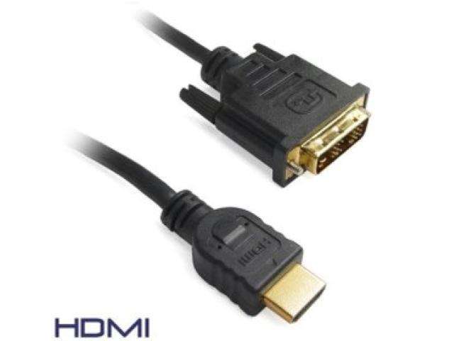 1.8 Meter - HDMI to DVI Cable - HDMI 1.3 28AWG - (Gold Plated)