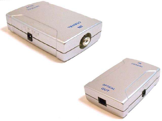 Coaxial (RCA) to Optical Toslink Digital Audio Converter