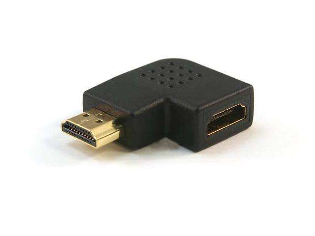 HDMI Port Saver RIGHT ANGLE 270 Degree - HDMI Male to Female Adapter - Vertical Flat Right