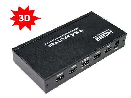 Powered HDMI Splitter 1x4 (4 outputs) with 3D Support - HDCP v1.2