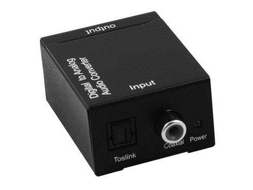 Digital Audio / Coaxial or Optical Toslink to Analogue Stereo RCA Audio Converter