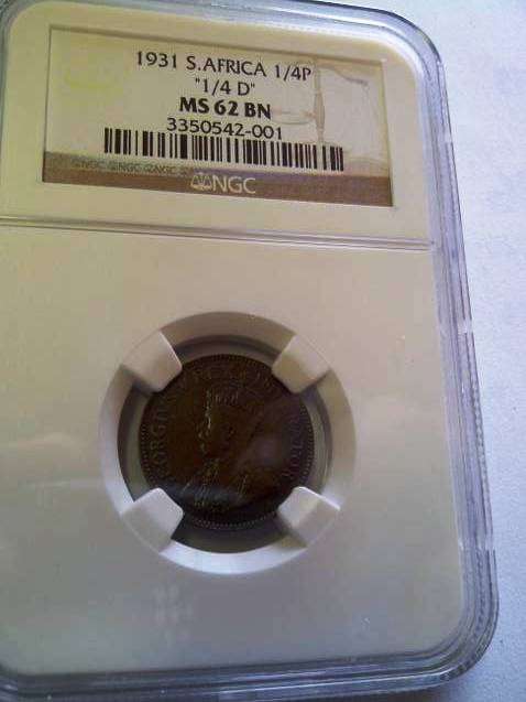 !!!!!WOW  RARE COIN TO FIND!!!1931 1/4P MS 62BN!!!!