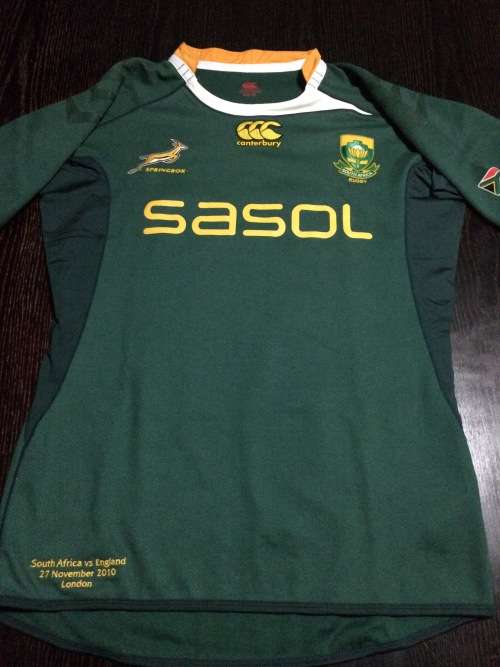 Springbok Players Issue Jersey no 23  South Africa vs England 27 Nov 2010