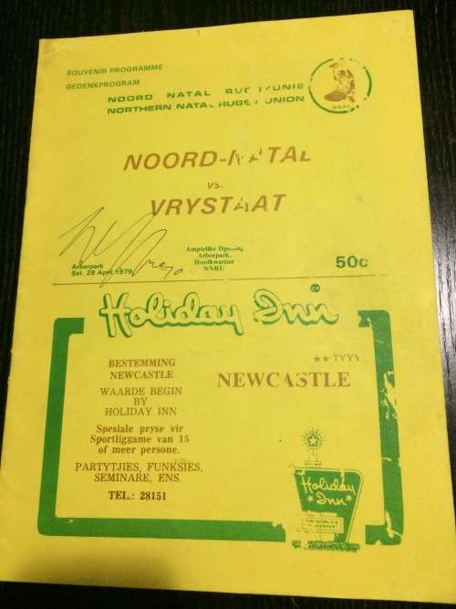 Noord Natal vs Vrystaat  28/04/1979