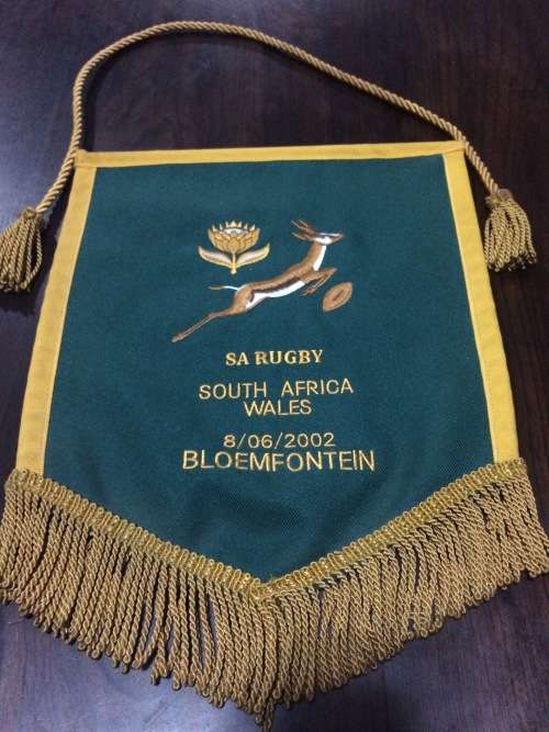 South Africa vs Wales 08/06/2002 pennant!