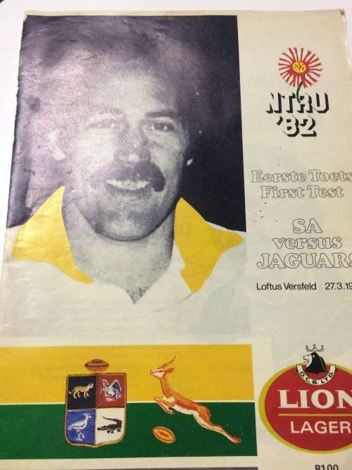 South Africa vs Jaguars 27/03/1982 Programme!!