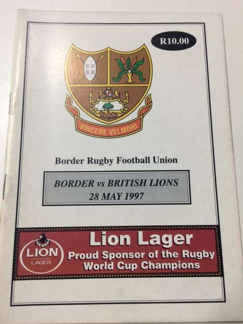 Border vs British Lions 28 May 1997 Programme