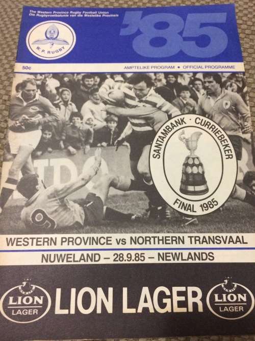 Currie Cup Final 1985 WP vs NTVL