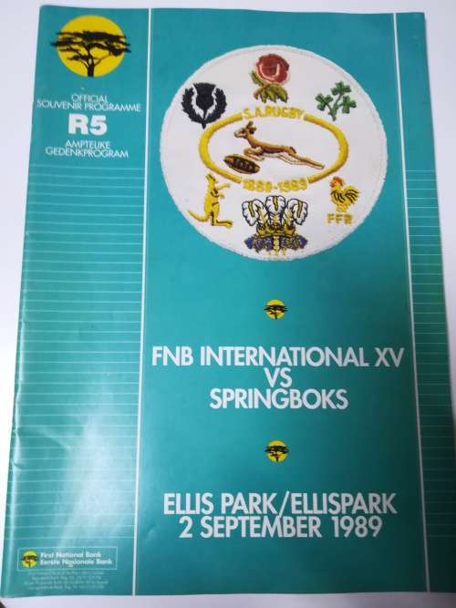 FNB International XV vs Springboks 02/09/1989
