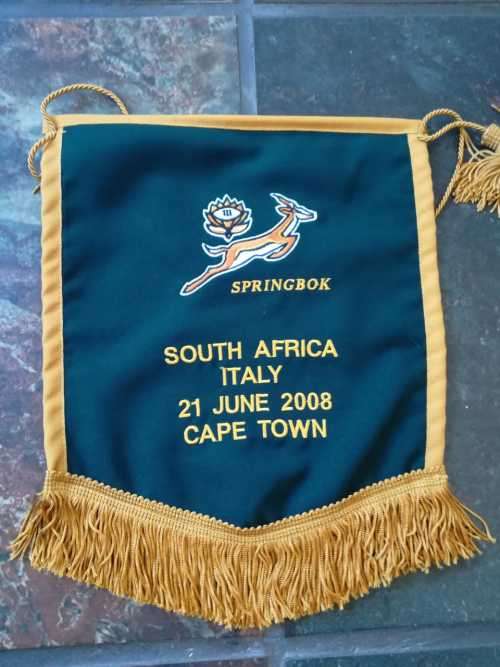 Springboks vs Italy 21 June 2008 Pennant