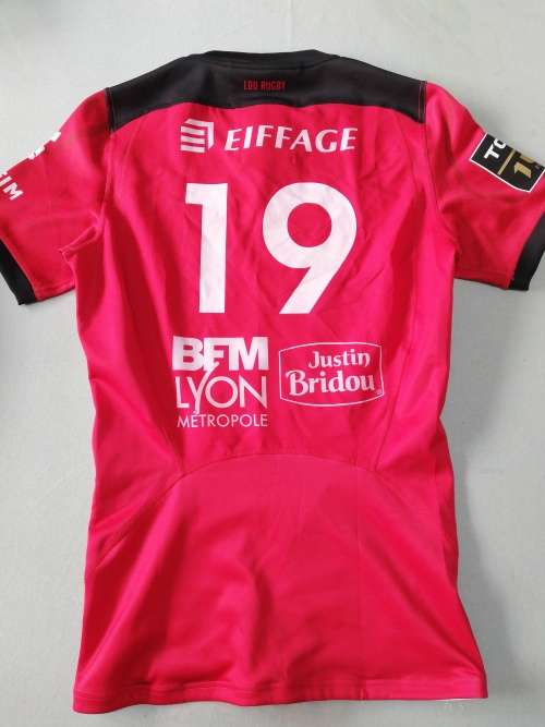 Lyon Top 14 Match Jersey Size XL no 19