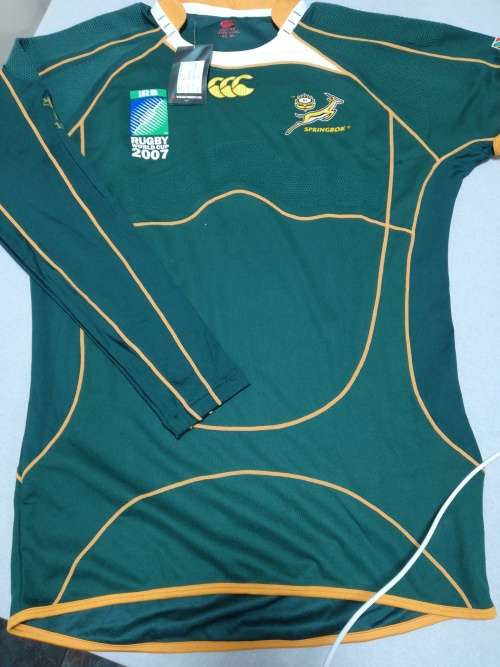 Springbok Players Issue 2007 RWC Jersey One long one short sleeve 2XL Rare