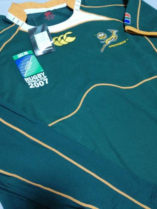 Springbok Players Issue 2007 RWC Jersey One long one short sleeve 2XL Rare